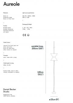 Daniel Becker Daniel Becker Aureole Suspended Floor Lamp in Polished Aluminum - 2315129