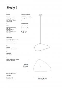 Daniel Becker Daniel Becker Emily I Pendant Lamp - 2325832