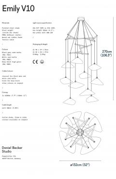 Daniel Becker Daniel Becker Emily Vertikal 10 Chandelier - 2541651