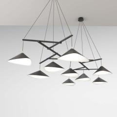 Daniel Becker Monumental Daniel Becker Emily 9 Chandelier in Matte Anthracite Black Frame - 1633496