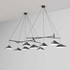 Daniel Becker Monumental Daniel Becker Emily 9 Chandelier in Matte Anthracite Black Frame - 1633497