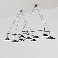 Daniel Becker Monumental Daniel Becker Emily 9 Chandelier in Matte Anthracite Black Frame - 1633499