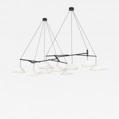 Daniel Becker Monumental Daniel Becker Emily 9 Chandelier in Matte White with Black Frame - 1636406