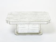 Daniel Cl ment Rare mirror mosaic coffee table by Daniel Clement 1970s - 2746940