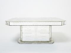 Daniel Cl ment Rare mirror mosaic coffee table by Daniel Clement 1970s - 2746948