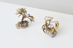 Daniel D Haeseleer Daniel D haeseleer pair of palm tree sculptures in brass and stone Belgium 1970 - 4148854