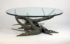 Daniel Gluck Cast and Welded Sculptural Bronze Round Swirl Coffee Table by Daniel Gluck - 660587