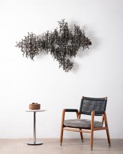 Daniel Gluck Large Brutalist Welded Steel Wall Sculpture by Dan Gluck 1970s - 4283482