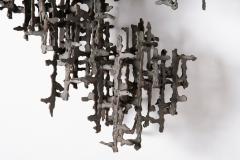 Daniel Gluck Large Brutalist Welded Steel Wall Sculpture by Dan Gluck 1970s - 4283484