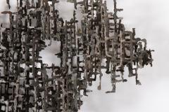 Daniel Gluck Large Brutalist Welded Steel Wall Sculpture by Dan Gluck 1970s - 4283485