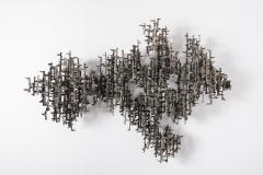 Daniel Gluck Large Brutalist Welded Steel Wall Sculpture by Dan Gluck 1970s - 4287854