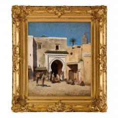 Daniel J Strain Large 19th century American Orientalist painting by Strain - 4198700