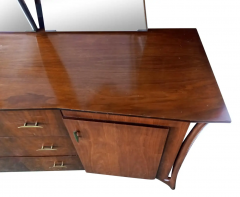 Daniel Jones Inc Piet Hein Attribution Daniel Jones Anthropomorphic Walnut Cabinet Triple Mirror - 2547707