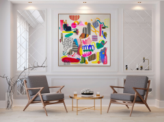 Daniela Marin Refuge from an inhabited desert Abstract painting 2023 - 3656185