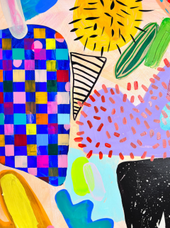 Daniela Marin Small talk geometry Abstract painting 2021 - 3656148