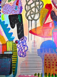 Daniela Marin Small talk geometry Abstract painting 2021 - 3656157