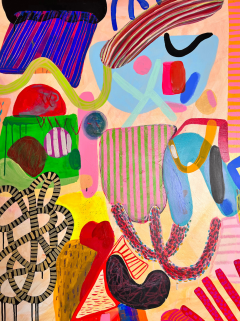 Daniela Marin Small talk geometry Abstract painting 2021 - 3656167