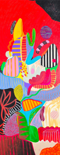 Daniela Marin Through my window II Abstract painting 2022 - 3656172
