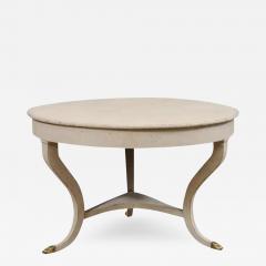 Danish 1810s Painted Hall Center Table with Curving Legs and Brass Lion Paw Feet - 3493306