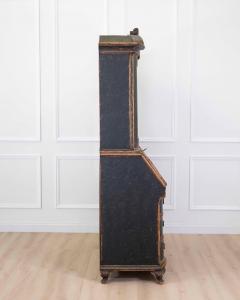 Danish 18th Century Bow Fronted Rococo Secretary - 4707319