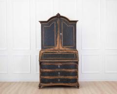 Danish 18th Century Bow Fronted Rococo Secretary - 4707359