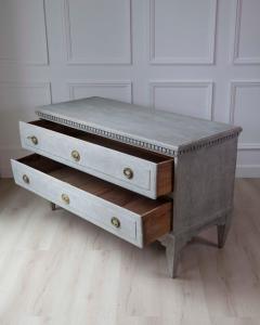 Danish 19th Century Gustavian Grey Painted Chest of Drawers - 4571690