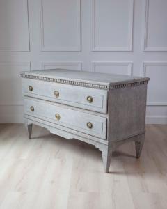 Danish 19th Century Gustavian Grey Painted Chest of Drawers - 4571701