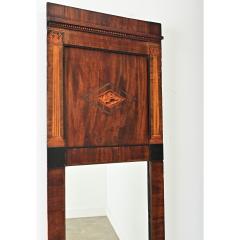 Danish 19th Century Mahogany Inlay Narrow Mirror - 4215682