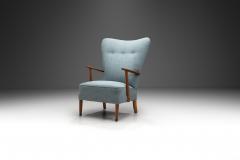 Danish Armchair in Teak with Brass Capped Legs Denmark circa 1950s - 3808545