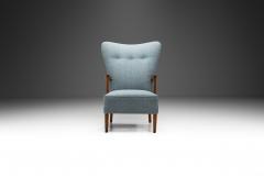 Danish Armchair in Teak with Brass Capped Legs Denmark circa 1950s - 3808546