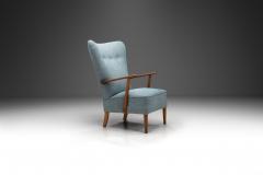 Danish Armchair in Teak with Brass Capped Legs Denmark circa 1950s - 3808547
