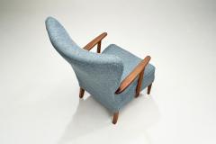 Danish Armchair in Teak with Brass Capped Legs Denmark circa 1950s - 3808549