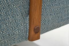 Danish Armchair in Teak with Brass Capped Legs Denmark circa 1950s - 3808553