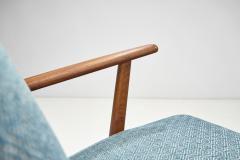 Danish Armchair in Teak with Brass Capped Legs Denmark circa 1950s - 3808554