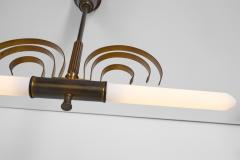 Danish Art Deco Brass Hanging Lamp Denmark 1940s - 4593210