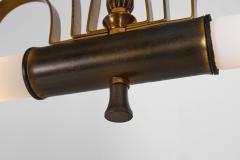 Danish Art Deco Brass Hanging Lamp Denmark 1940s - 4594470