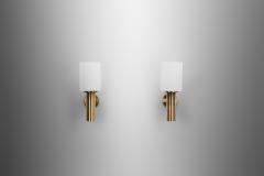 Danish Brass Torch Wall Sconces Denmark ca 1960s - 3163665