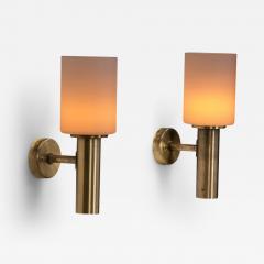 Danish Brass Torch Wall Sconces Denmark ca 1960s - 3167540