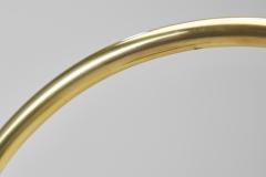 Danish Brass and Metal Floor Lamp with Opal Glass Shade Denmark 1950s - 4142695