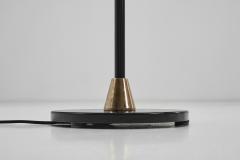 Danish Brass and Metal Floor Lamp with Opal Glass Shade Denmark 1950s - 4142699