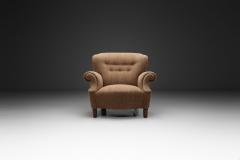 Danish Cabinetmaker Armchair in Light Brown Upholstery Denmark 1940s - 4691663
