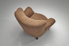 Danish Cabinetmaker Armchair in Light Brown Upholstery Denmark 1940s - 4696143