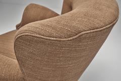 Danish Cabinetmaker Armchair in Light Brown Upholstery Denmark 1940s - 4696144
