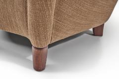 Danish Cabinetmaker Armchair in Light Brown Upholstery Denmark 1940s - 4696149