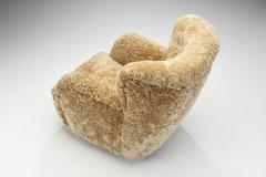 Danish Cabinetmaker Armchair in Warm Sheepskin Denmark ca 1950s - 4584358