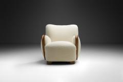 Danish Cabinetmaker Armchair with Curved Armrests Denmark 1940s - 4691952
