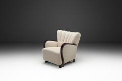 Danish Cabinetmaker Armchair with Oak Overlays Denmark ca 1950s - 4433445