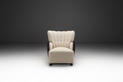 Danish Cabinetmaker Armchair with Oak Overlays Denmark ca 1950s - 4433446