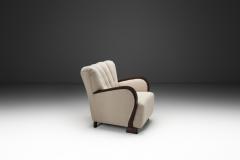 Danish Cabinetmaker Armchair with Oak Overlays Denmark ca 1950s - 4433447