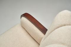 Danish Cabinetmaker Armchair with Oak Overlays Denmark ca 1950s - 4433450